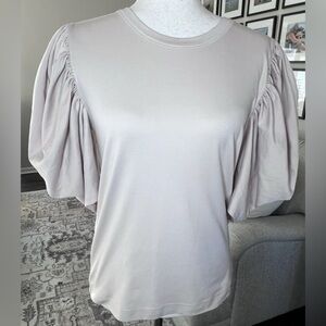 Rebecca Taylor Puff Sleeve Tee Top Size XS Pima Cotton